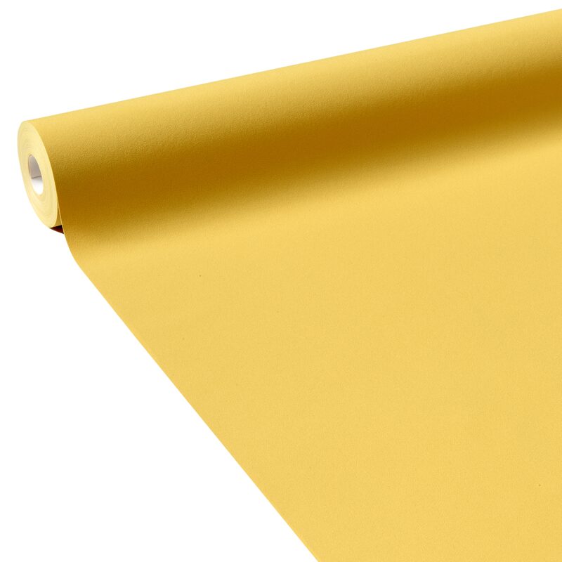 Papier peint intissé OPAL coloris jaune moutarde