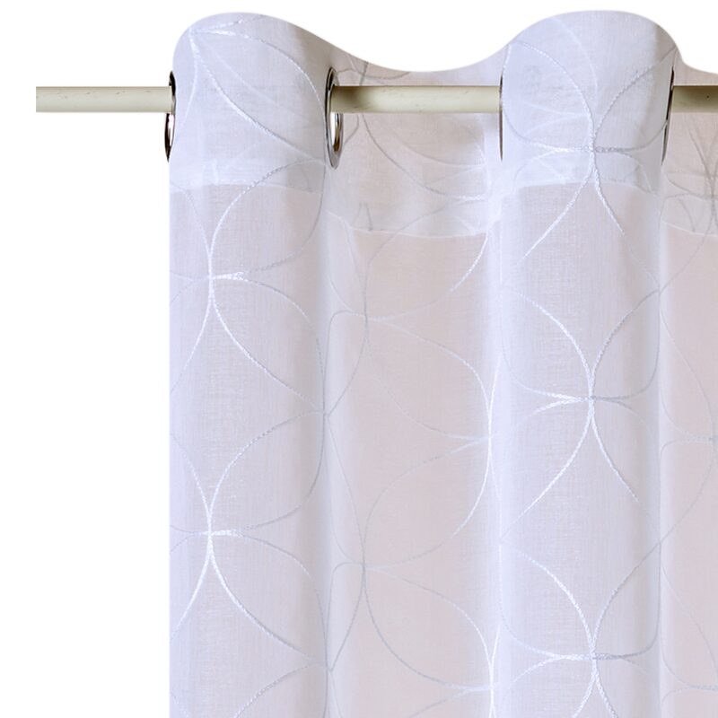 Voilage ROSA coloris blanc 140 x 260 cm
