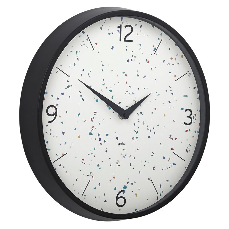 Horloge TERRAZZO coloris blanc