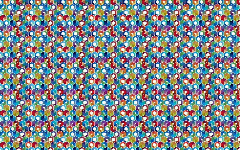 Papier peint intissé CHROMATIC coloris multicolore