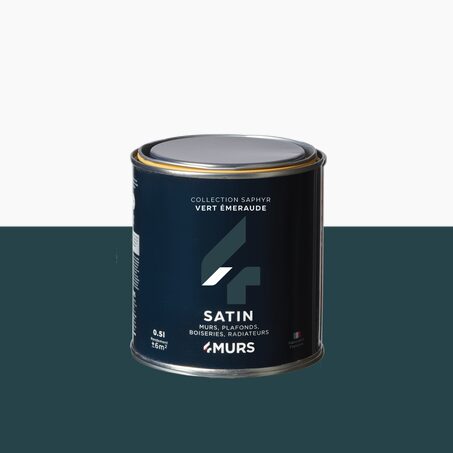 Peinture Finition SAPHYR Alkyde vert émeraude Satiné 0,5 L