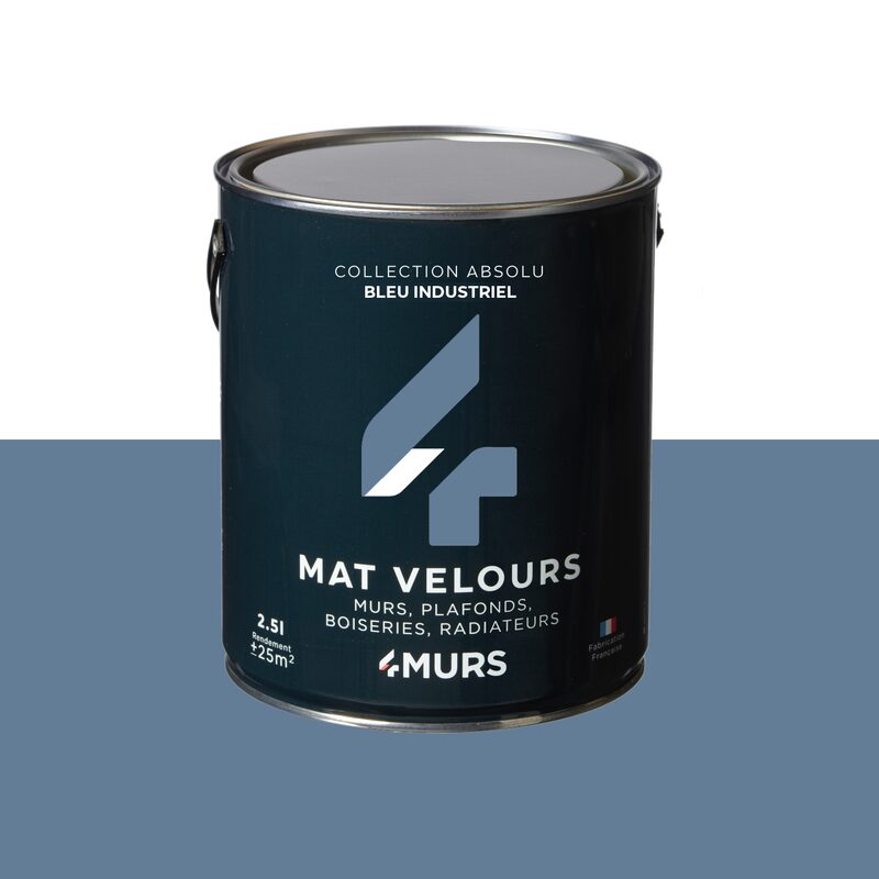 Peinture Multi-supports ABSOLU Acrylique bleu industriel Mat 2,5 L