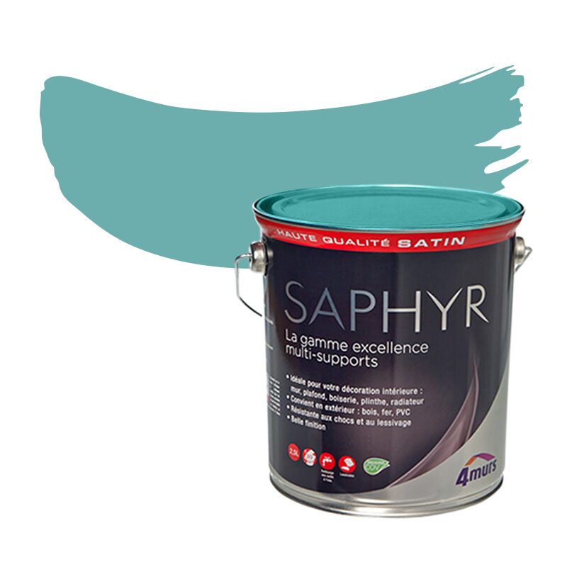 Peinture Multi-supports SAPHYR Alkyde céladon Satiné 2,5 L