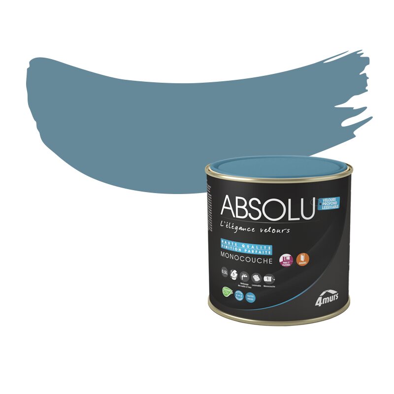 Peinture Finition ABSOLU Acrylique glacier Mat 0,5 L