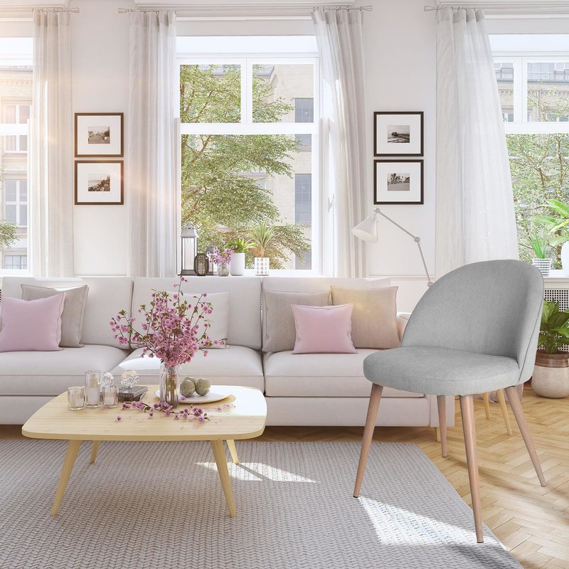 Chaise KWEEDILYA coloris gris
