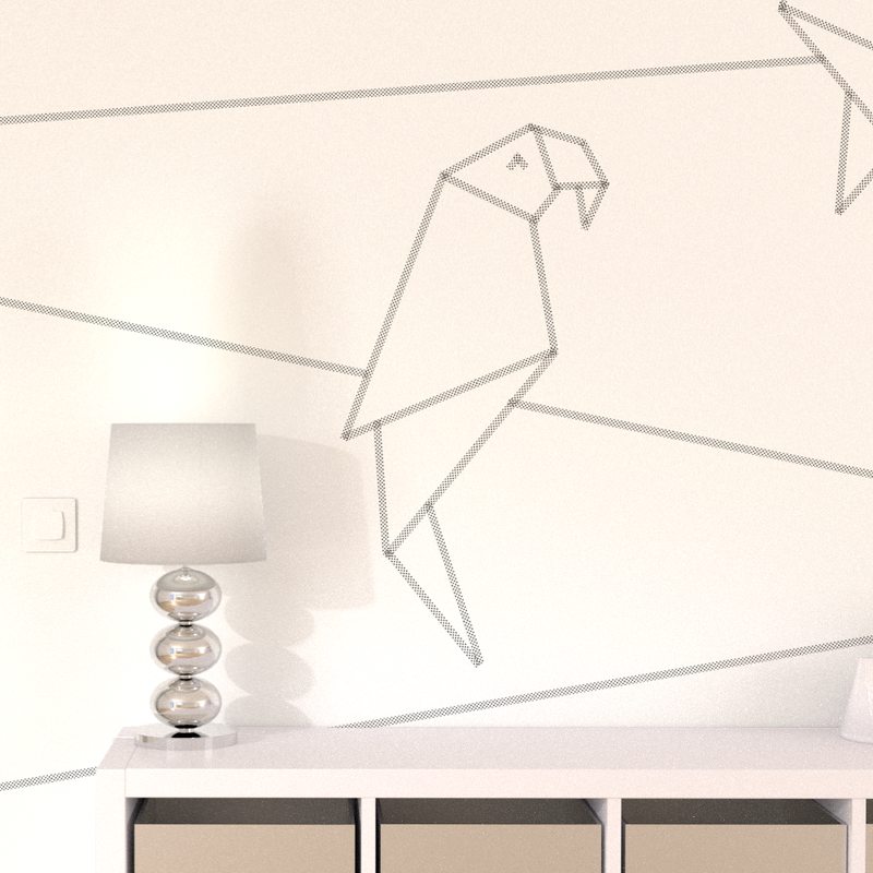 Masking tape POIS coloris blanc