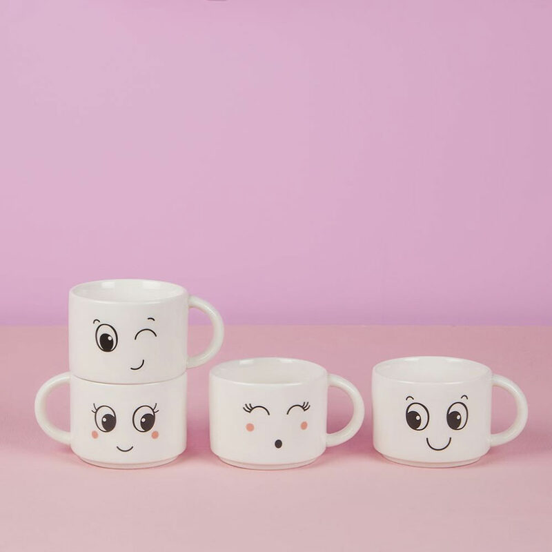 Mug FUN FACES coloris blanc