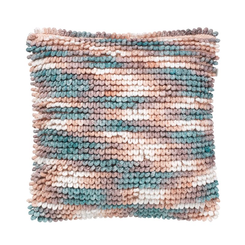 Coussin LIMA coloris rose pastel 45 x 45 cm