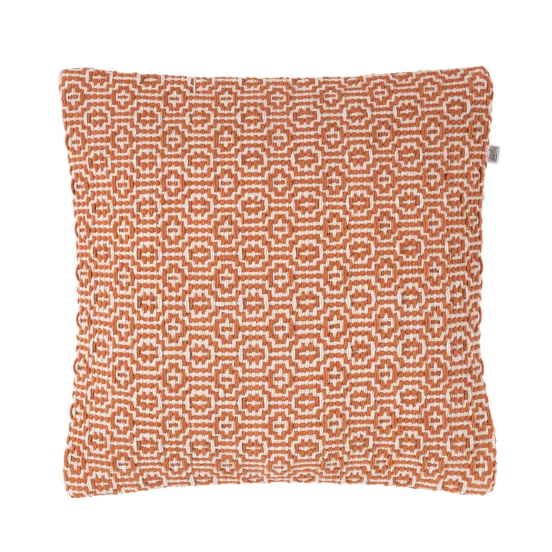 Coussin JUSTINA coloris cognac 45 x 45 cm