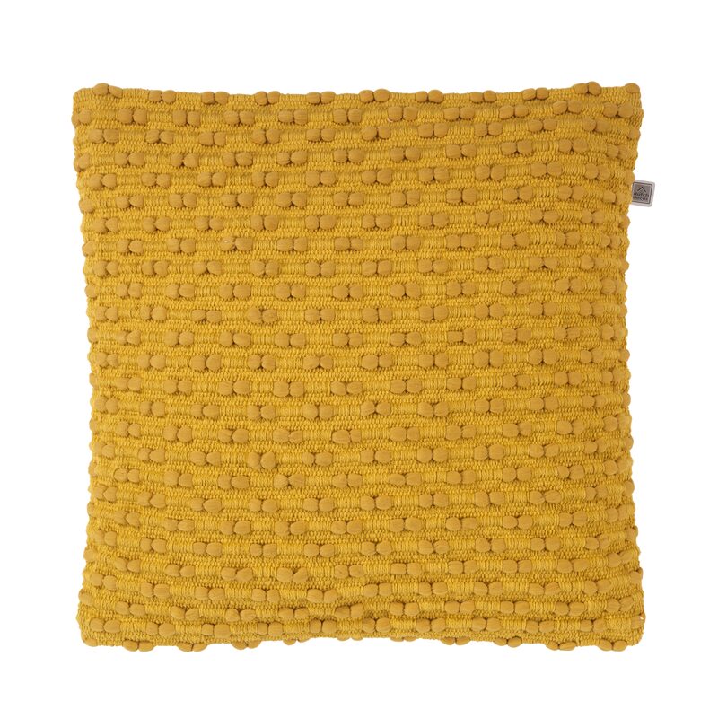 Coussin NYMA coloris jaune moutarde 45 x 45 cm