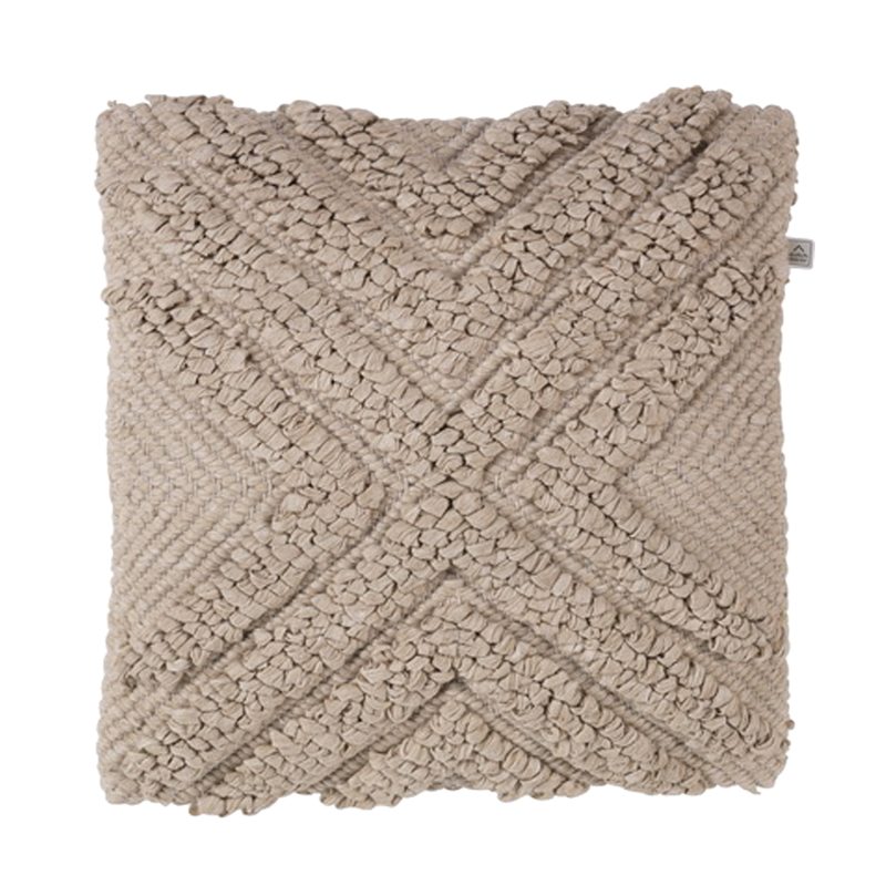 Coussin RIKKA coloris sable 45 x 45 cm