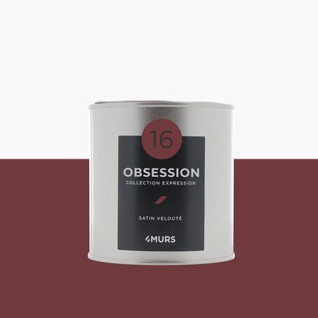 Expression Peinture Finition Peinture rouge obsession Satiné 0,5 L