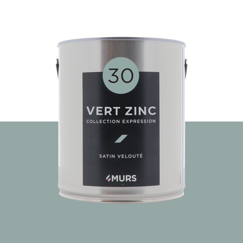Peinture Multi-supports EXPRESSION Acrylique vert zinc Satiné 2,5 L