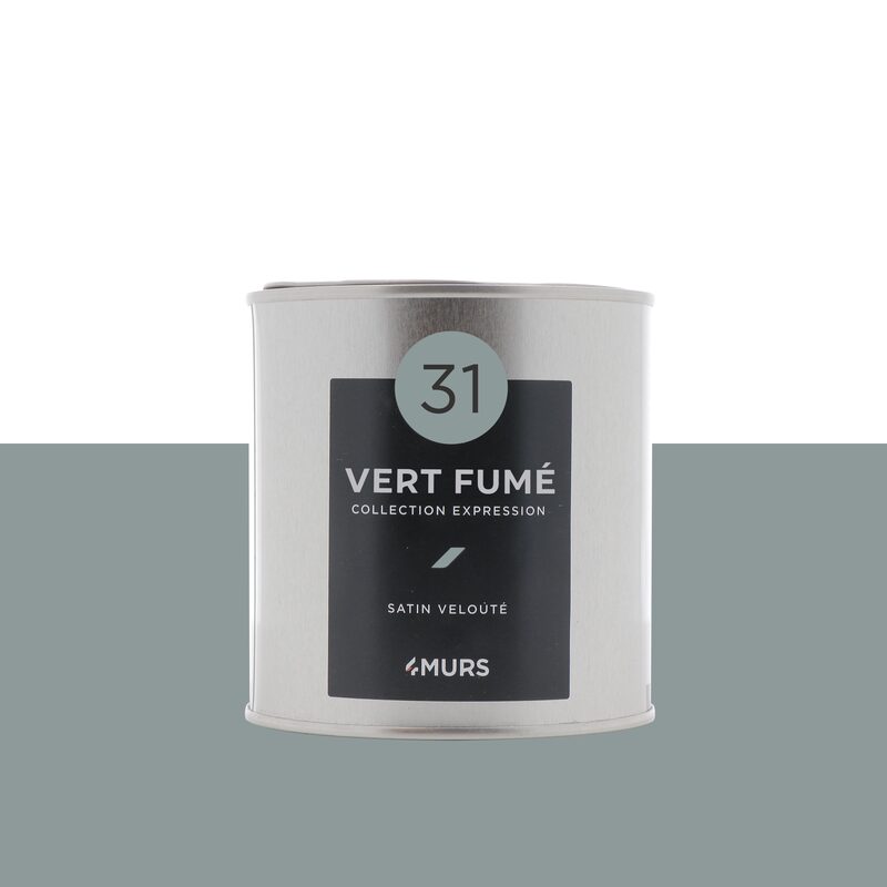 Peinture Finition EXPRESSION Acrylique vert fumé Satiné 0,5 L