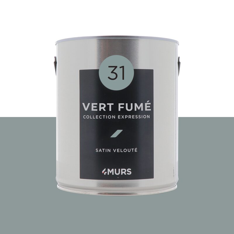 Peinture Multi-supports EXPRESSION Acrylique vert fumé Satiné 2,5 L