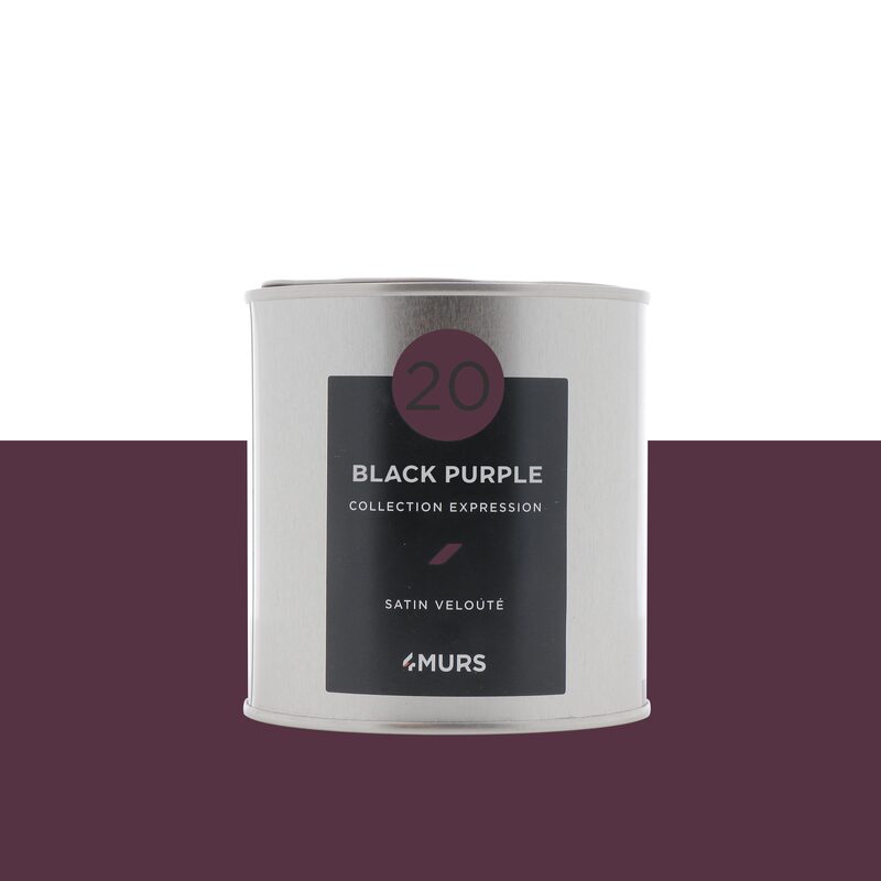Peinture Finition EXPRESSION Acrylique black purple Satiné 0,5 L