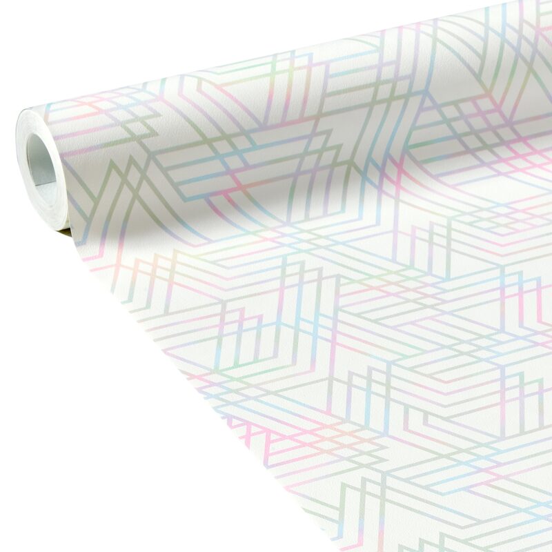 Papier peint intissé HOLOGRAM coloris blanc