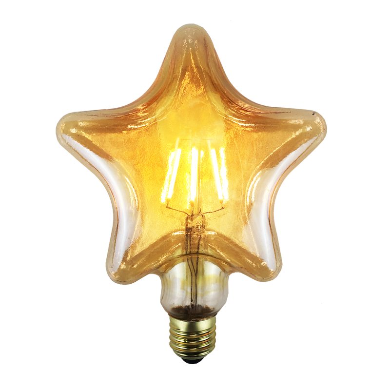 Ampoule ETOILE LED E27 11,5 cm coloris jaune 11,5 x 6,5 cm