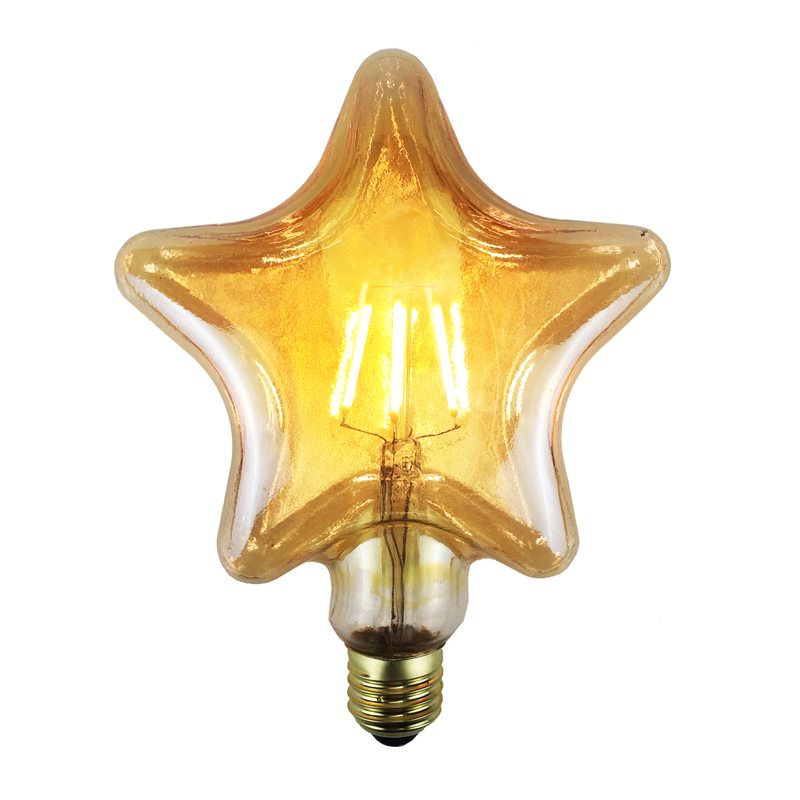 Ampoule LED ETOILE E27 11,5 cm coloris jaune 11,5 x 6,5 cm