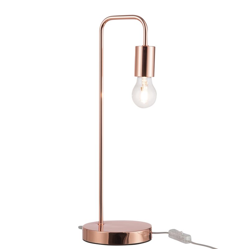 Lampe à poser GATSBY coloris cuivre rose 47 x 15 cm