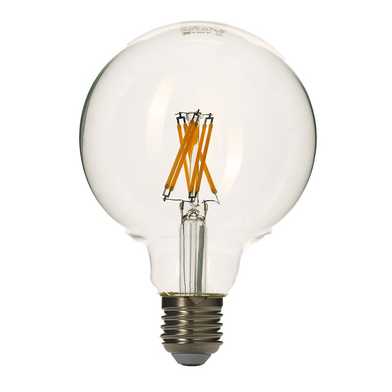 Ampoule LED GLOBE XL G95 60W E27 lumière chaude coloris jaune 8 x 5 cm