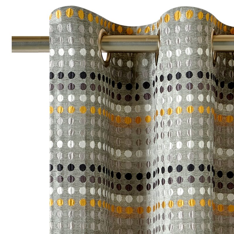 Tissu BABY MOON coloris gris jaune