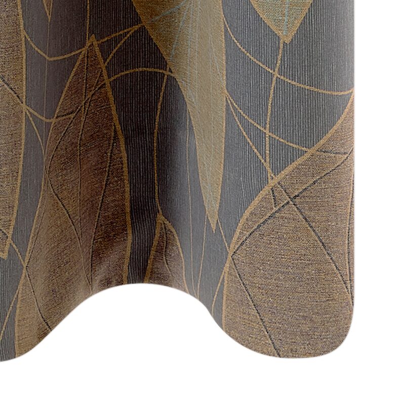 Tissu FEUILLE D'OR coloris moka