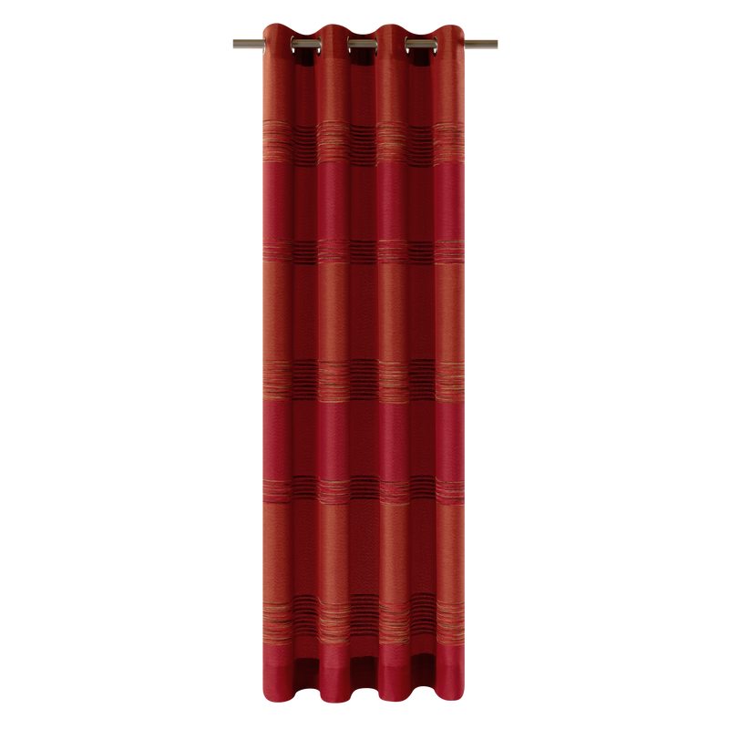 Tissu LINEA coloris brique