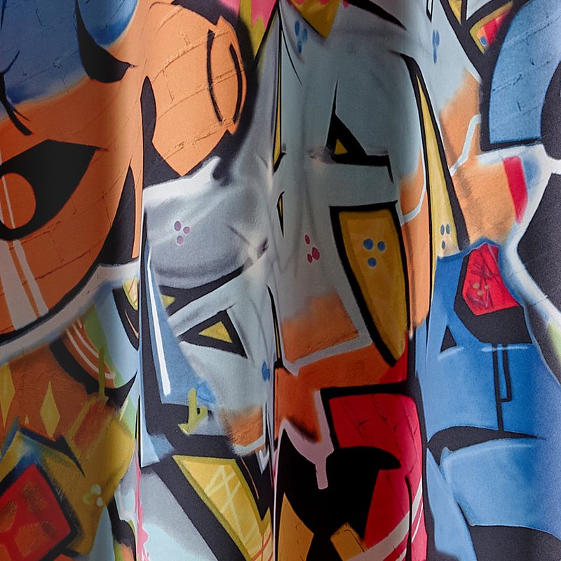 Tissu STREET ART coloris multicolore