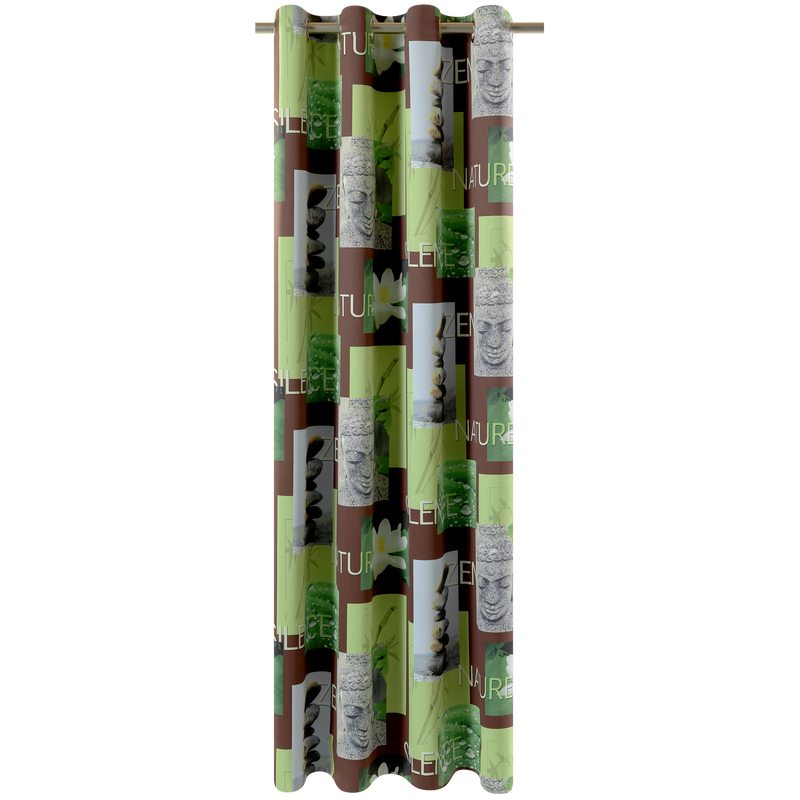 Tissu BOUDHA coloris vert