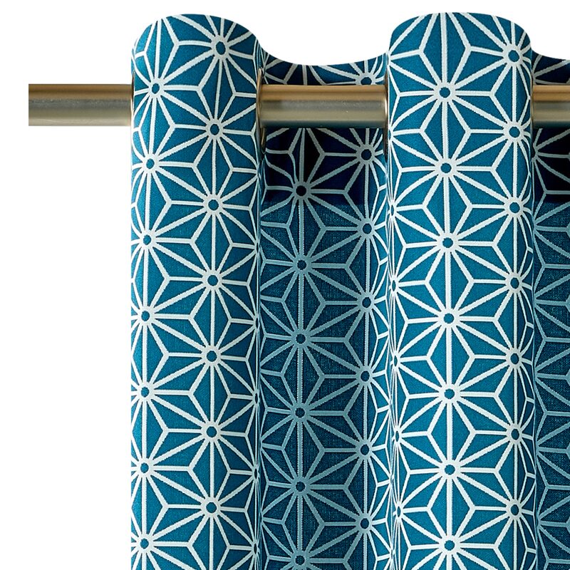 Tissu CRISTAL coloris bleu paon