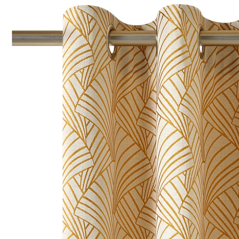 Tissu ARTDECO coloris jaune moutarde