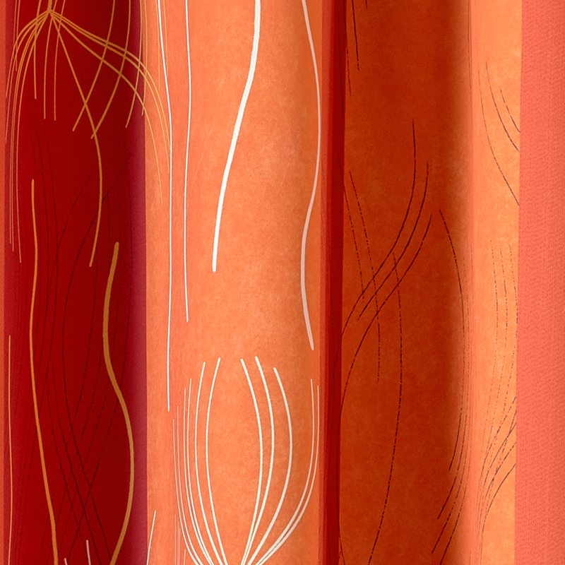 Tissu NEPAL coloris orange
