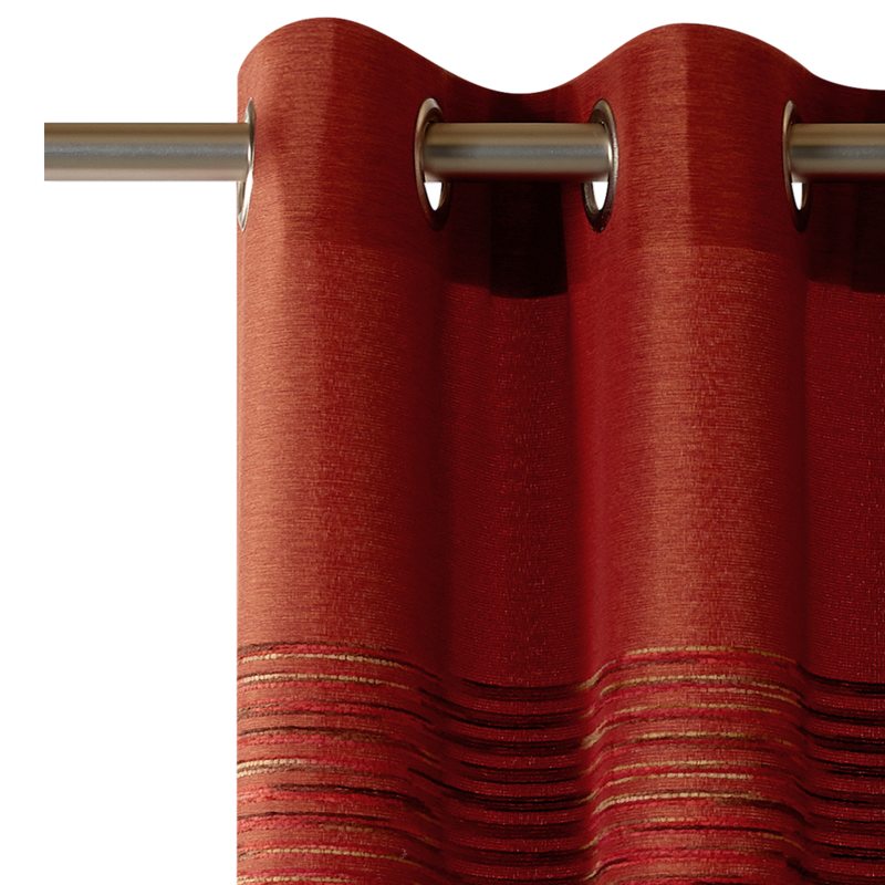 Tissu LINEA coloris brique