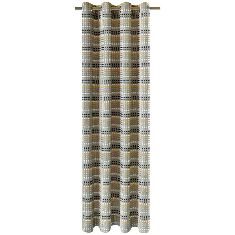 Tissu BABY MOON coloris gris jaune