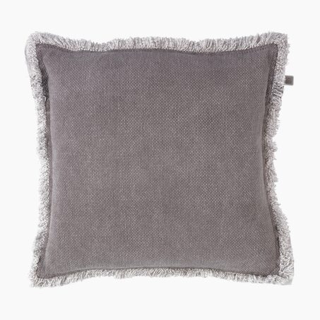 Coussin BURTA coloris taupe 45 x 45 cm