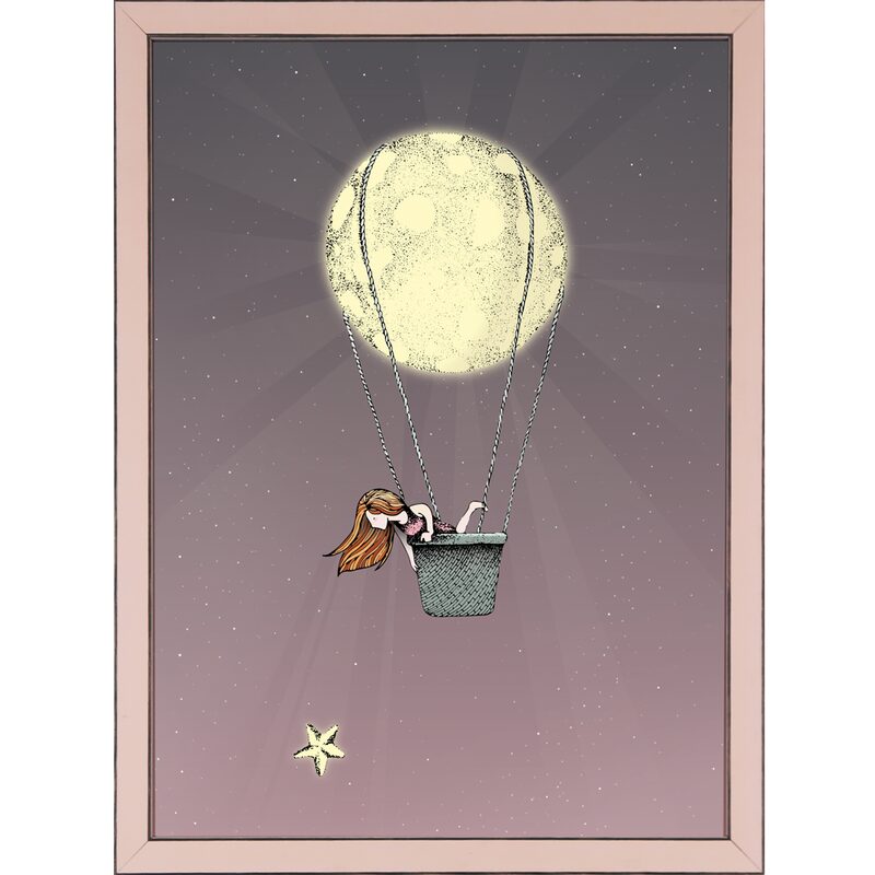 Image encadrée LA PETITE FILLE LA HAUT 30 x 40 cm