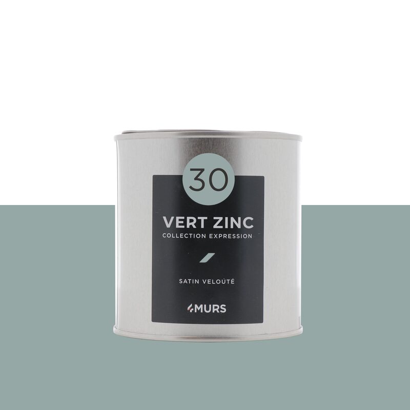 Peinture Finition EXPRESSION Acrylique vert zinc Satiné 0,5 L