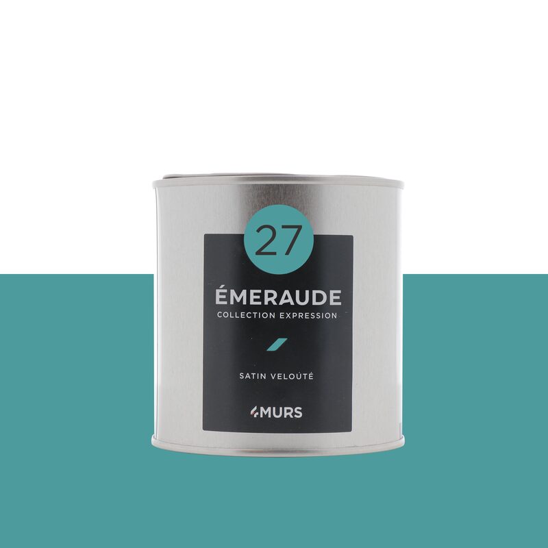 Peinture Finition EXPRESSION Acrylique émeraude Satiné 0,5 L