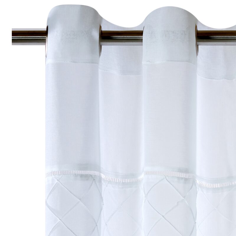 Voilage EMOTION coloris blanc 140 x 240 cm