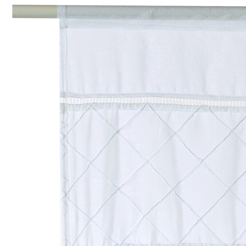 Vitrage EMOTION coloris blanc 60 x 120 cm