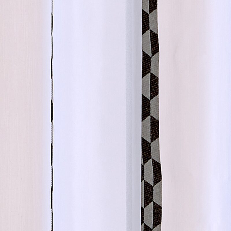 Voilage FACETTE coloris blanc 140 x 260 cm
