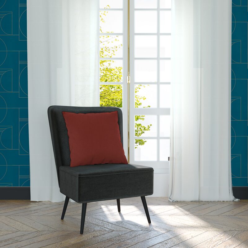 Coussin JAVA coloris bordeaux 50 x 50 cm