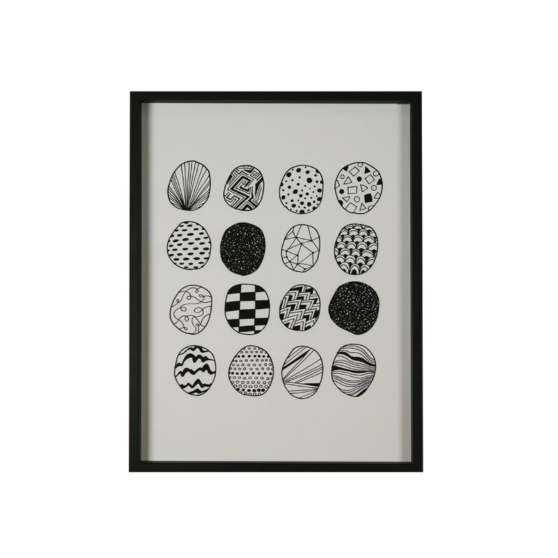 Image encadrée GRAFIC EGGS 30 x 40 cm