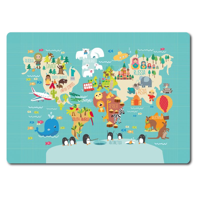 Toile imprimée FUNNY WORLD 60 x 40 cm