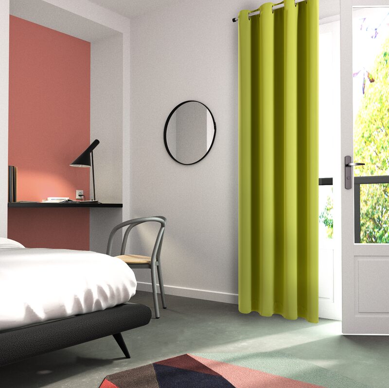 Tissu FORD coloris vert anis