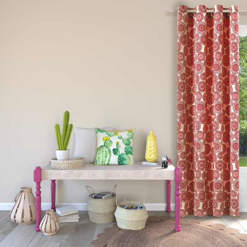 Tissu PARME coloris rouge