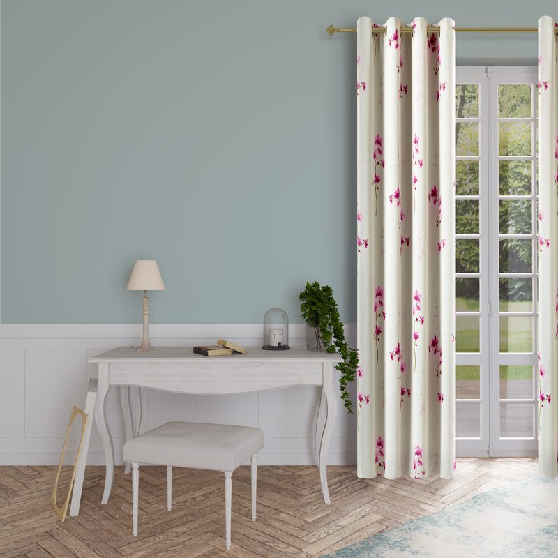 Tissu ORCHIDEE coloris rose