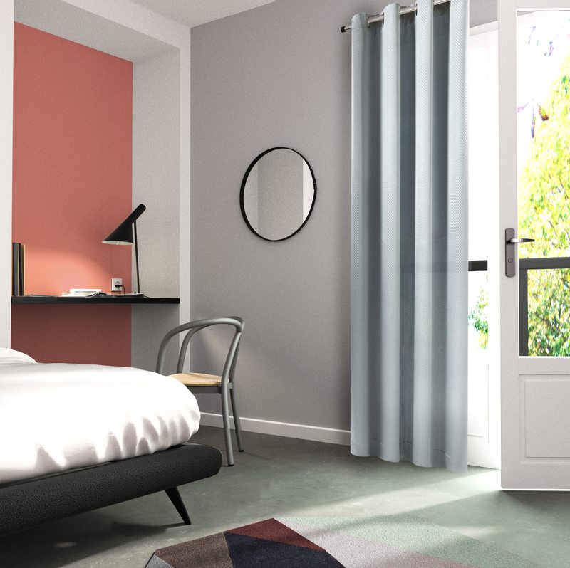 Tissu FENICE coloris argent