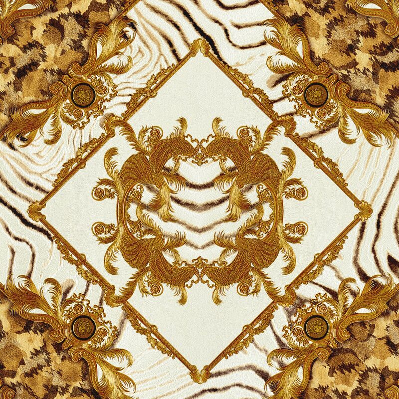 Papier peint intissé VERSACE BAROCCO coloris sable